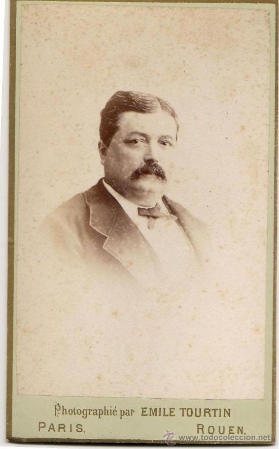 Fotografia antica: ANTIGUA FOTO SE&Ntilde;OR FOTOGRAFO EMILE TOURTIN...PARIS -CARTA DE VISITA ENVIO GRATIS