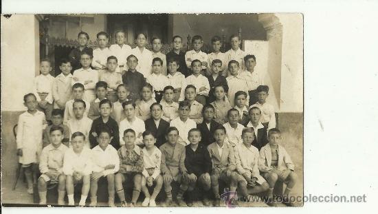 Fotografia antica: Grupo escolar.Soporte Tarjeta postal.union postale universelie.espa&ntilde;a
