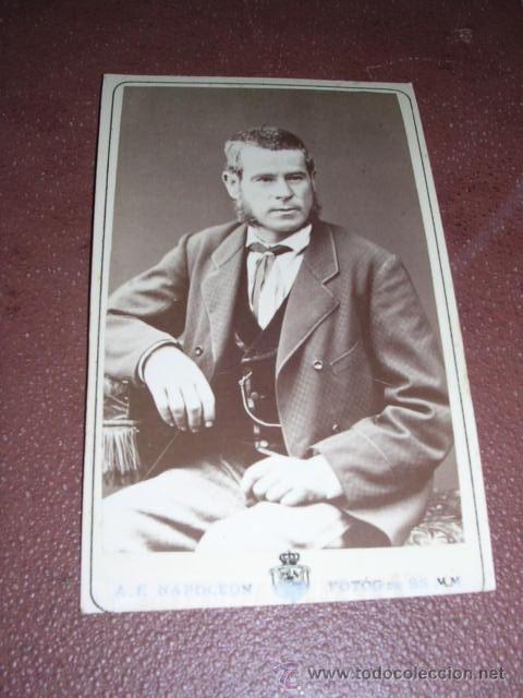 Fotografia antica: CARTE DE VISITE A.F. DIT NAPOLEON E HIJO