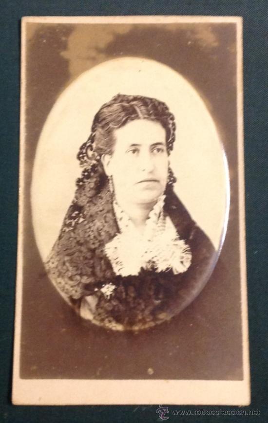 Fotografia antica: CARTE DE VISITE. RETRATO DE SE&Ntilde;ORA.