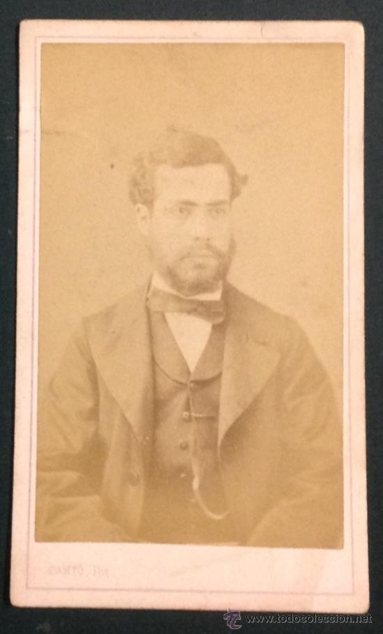 Fotografia antica: CARTE DE VISITE. FOT&Oacute;GRAFO CANT&Oacute;. RETRATO SE&Ntilde;OR.