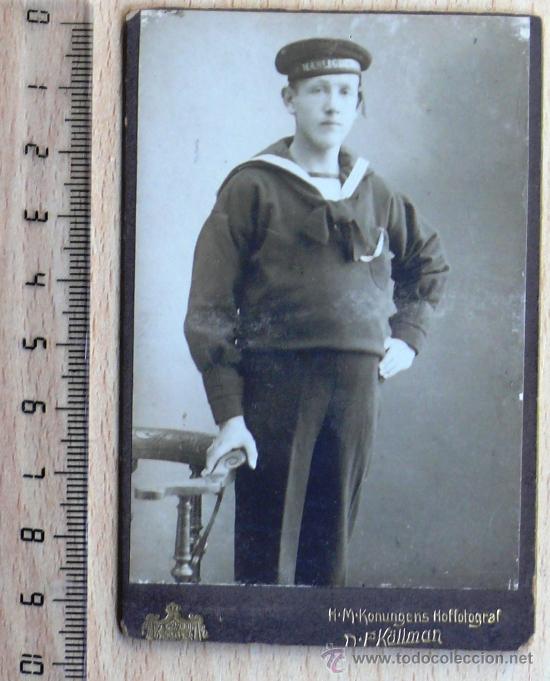 Fotografia antiga: ARMADA DE SUECIA . FOTO DE MARINERO. CARTE DE VISITE (CDV).