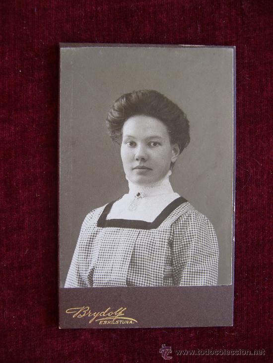 Fotografia antica: Fotograf&iacute;a Antigua. Carte de Visite. Retrato de Mujer. Fot. Brydolf. Eskilstuna.