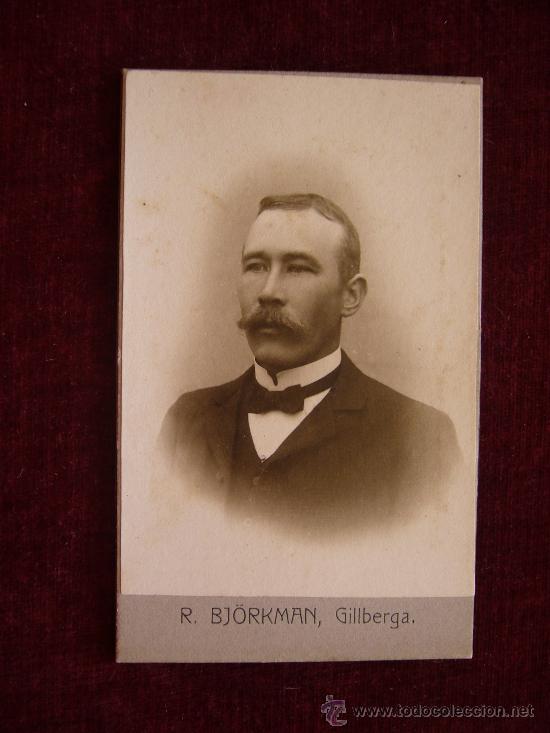 Fotografia antica: Fotograf&iacute;a Antigua. Carte de Visite. Retrato de Hombre. B. Bj&ouml;rkman. Gillberga.