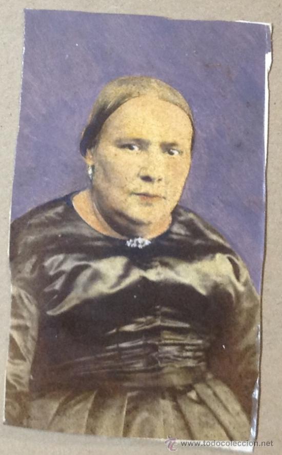 Fotografia antica: RETRATO SE&Ntilde;ORA. ILUMINADA A MANO. CARTE DE VISITE.