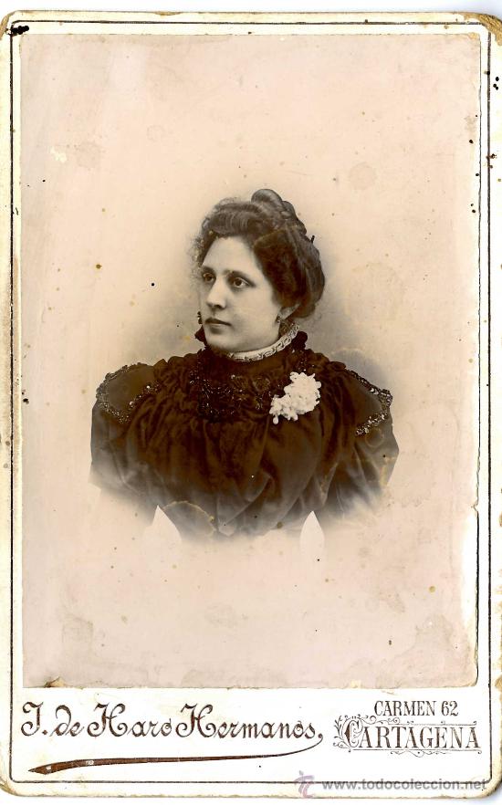 Fotografia antica: CARTAGENA FOTO SE&Ntilde;ORA J. DE HARO HERMANOS