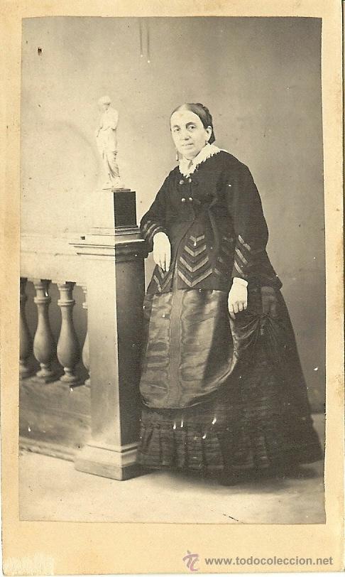 Photographie ancienne: FOTOGRAF&Iacute;A DE SE&Ntilde;ORA MAYOR - TIPO CARTE DE VISITE - SIGLO XIX