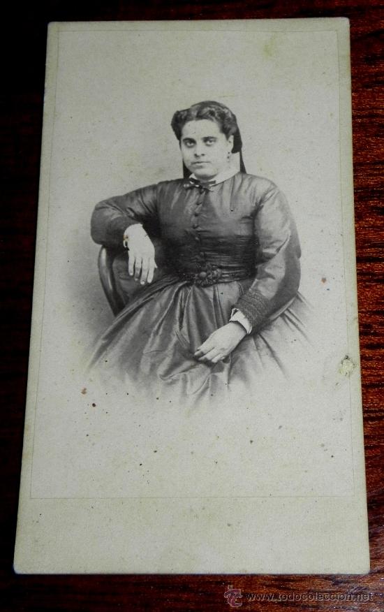Fotograf&iacute;a antigua: ANTIGUA FOTOGRAFIA ALBUMINA TIPO CARTA DE VISITE, CDV, NO PONE FOTOGRAFO, MIDE 10 X 6,5 CMS.