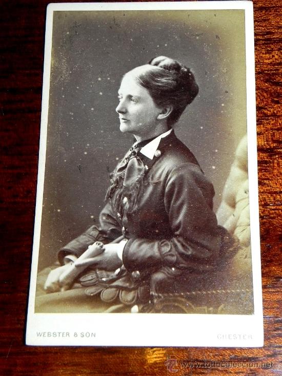 Photographie ancienne: ANTIGUA FOTOGRAFIA ALBUMINA TIPO, CDV, FOTOGRAFO WEBSTER & SON, CHESTER, MIDE 10 X 6,5 CMS.