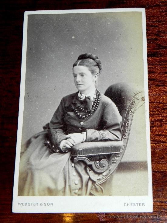 Fotograf&iacute;a antigua: ANTIGUA FOTOGRAFIA ALBUMINA TIPO, CDV, FOTOGRAFO WEBSTER & SON, CHESTER, MIDE 10 X 6,5 CMS.