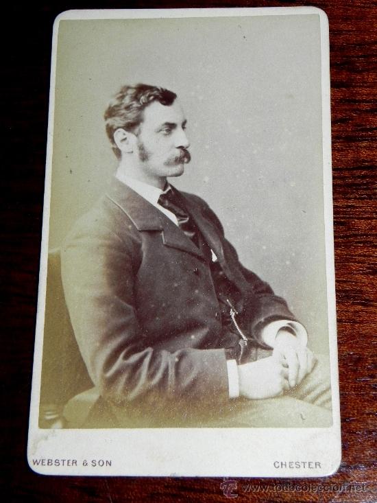 Fotograf&iacute;a antigua: ANTIGUA FOTOGRAFIA ALBUMINA TIPO, CDV, FOTOGRAFO WEBSTER & SON, CHESTER, MIDE 10 X 6,5 CMS.