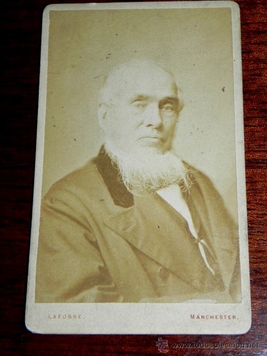 Photographie ancienne: ANTIGUA FOTOGRAFIA ALBUMINA TIPO, CDV, FOTOGRAFO LAFOSSE, MANCHESTER, MIDE 10 X 6,5 CMS.