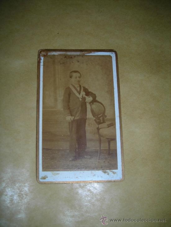 Photographie ancienne: CARTE DE VISITE ,EN LAPIZ JOSE RUIZ DE AUSTER CABANES
