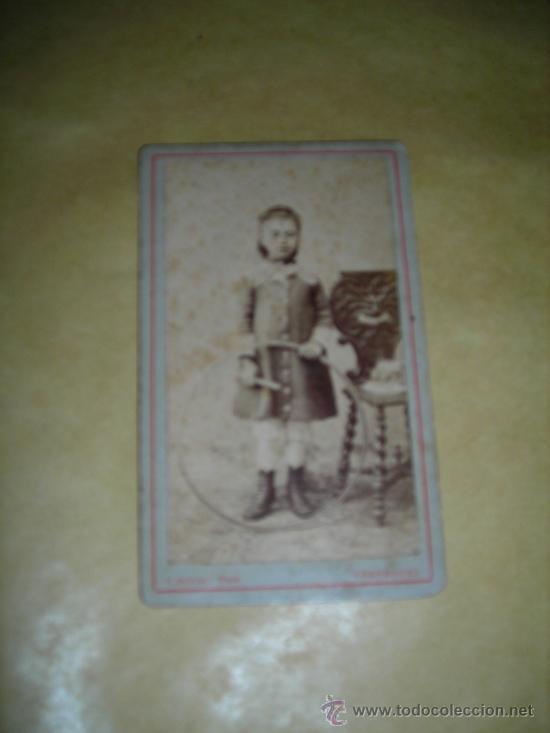 Photographie ancienne: CARTE DE VISITE PHOTOGRAPHIE DE LA MARINE T. HOYAU ,CHERBUORG ,EN LAPIZ MARIA CABANES HIJA DE TIO BE