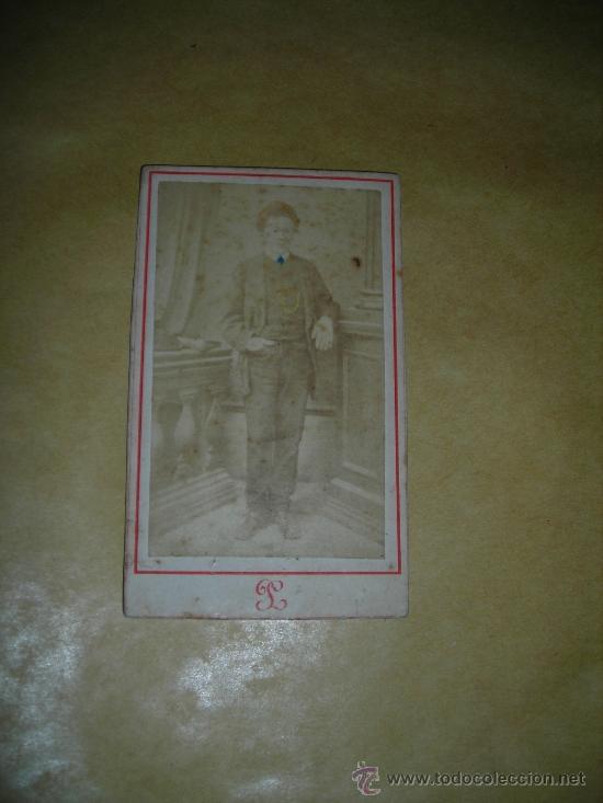 Photographie ancienne: CARTE DE VISITE , PHOTOGRAPHIE HYDROFUGE P. LAURET MAISON ,EN LAPIZ LUIS CABANES PINAU