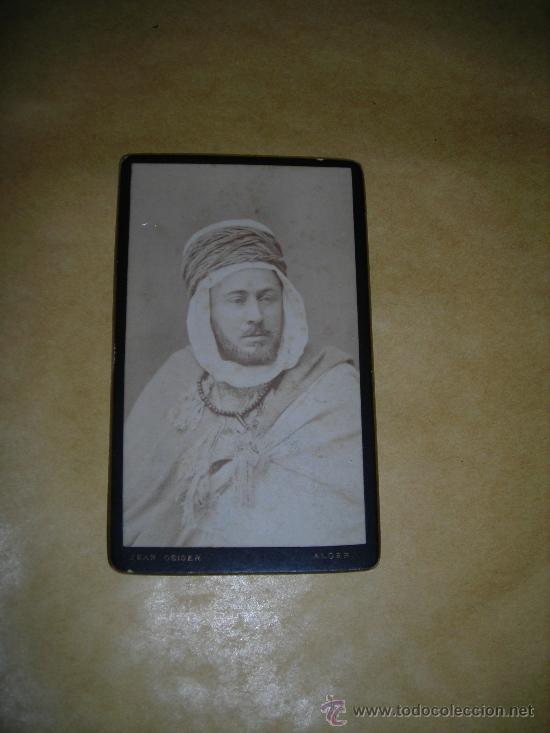 Photographie ancienne: CARTE DE VISITE PHOT. JEAN GEISER ,ALGER EN LAPIZ CARLOS CABANES PINAU