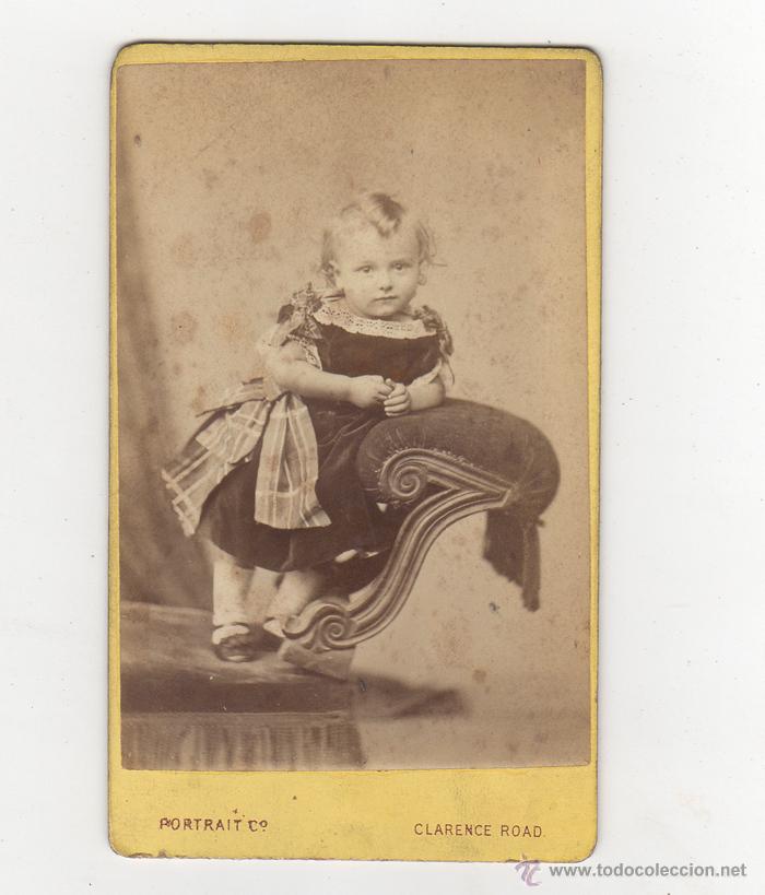 Photographie ancienne: CARTE DE VISITE FINALES XIX. RETRATO NI&Ntilde;O. THE BRISTOL PORTRAIT COMPANY.