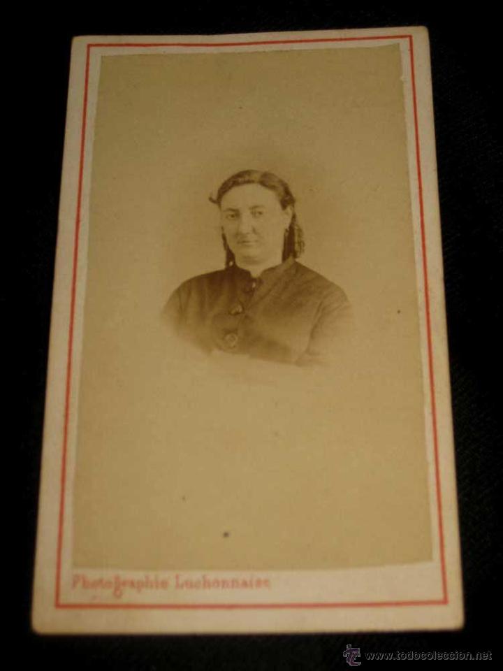Photographie ancienne: ANTIGUA FOTOGRAFIA ALBUMINA DE GABINETE - SE&Ntilde;ORA - FOTO LUCHONNAISE - LUCHON - FORMATO CARTE DE VISI