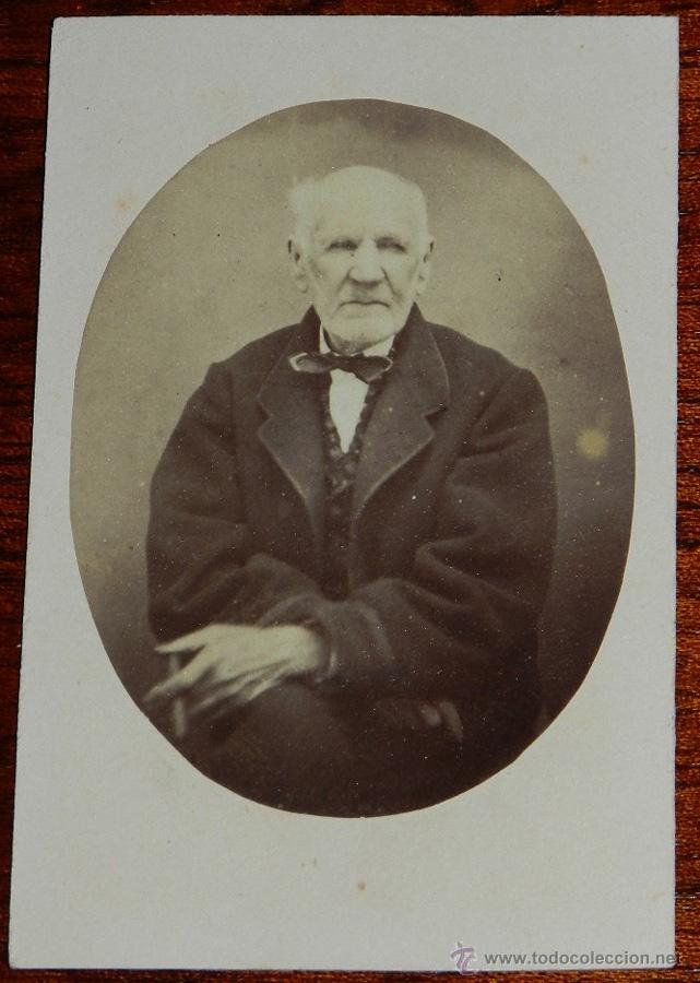 Fotograf&iacute;a antigua: ANTIGUA FOTOGRAFIA ALBUMINA CDV, ANCIANO, MIDE 9,7 X 6,2 CMS.