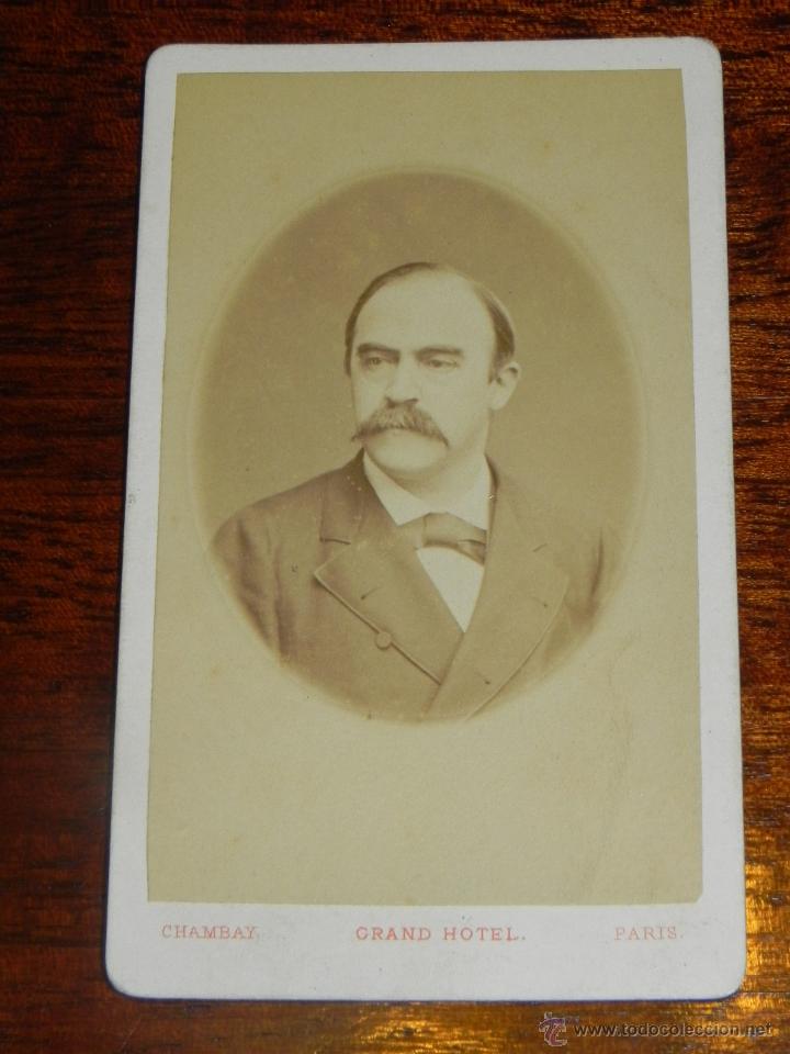 Fotograf&iacute;a antigua: ANTIGUA FOTOGRAFIA ALBUMINA TIPO CDV, FOTO CHAMBAY, GRAN HOTEL, PARIS, MIDE 10,5 X 6,3 CMS.