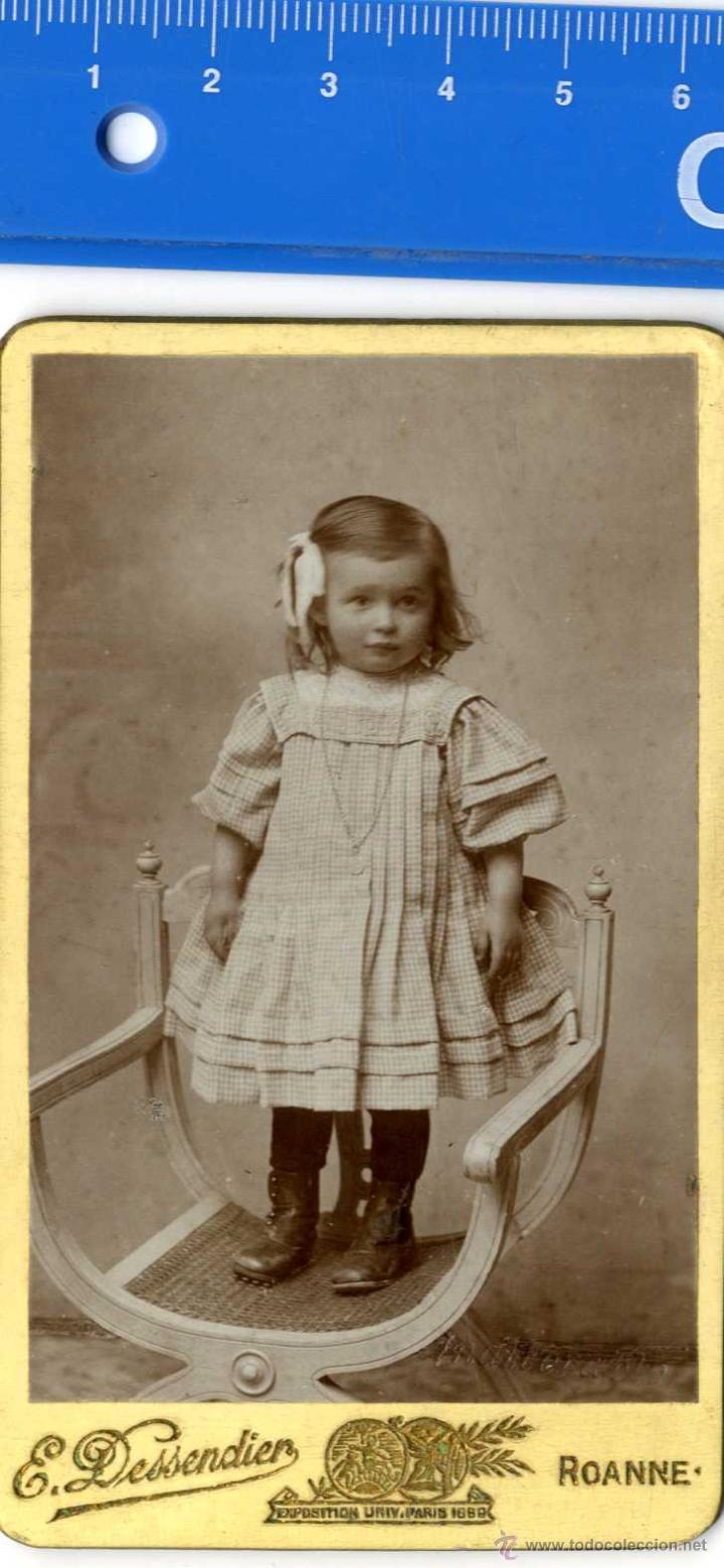 Fotograf&iacute;a antigua: FRANCIA, FOTO NI&Ntilde;A CDV  FOTOG. E. DESSENDIER