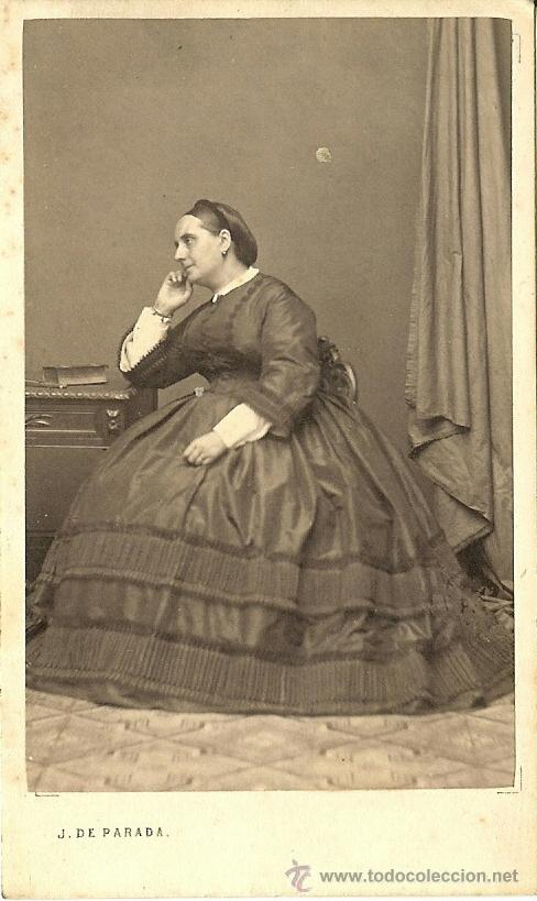 Fotograf&iacute;a antigua: FOTOGRAF&Iacute;A DE DAMA - CARTE DE VISITE - FOT&Oacute;GRAFO J. DE PARADA - BORDEAUX