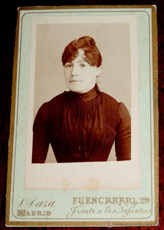 Fotograf&iacute;a antigua: FOTOGRAFIA ALBUMINA CDV DE MUJER, FOTOGRAFIA ESPA&Ntilde;OLA DE S. DAZA, tal como se puede ver en las fotos