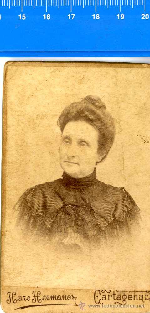 Fotograf&iacute;a antigua: CARTAGENA FOTO SE&Ntilde;ORA FOT&Oacute;G. HARO HERMANOS