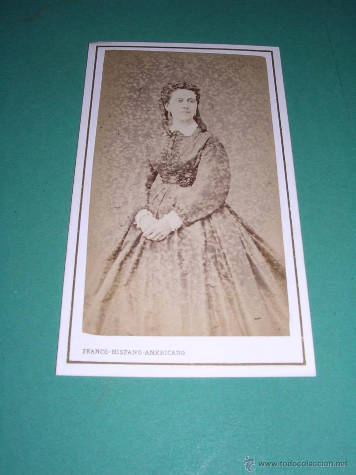Fotografia antica: FOTO -CARTE DE VISITE ESTABLECIMIENTO FOTOGRAFICO FRANCO-HISPANO-AMERICANO C. UNION N&ordm;7 10X6,5 CM.
