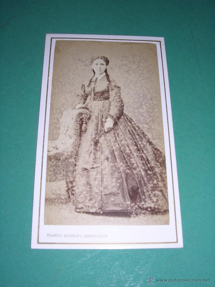 Fotografia antica: FOTO -CARTE DE VISITE ESTABLECIMIENTO FOTOGRAFICO FRANCO-HISPANO-AMERICANO C. UNION N&ordm;7 10X6,5 CM.