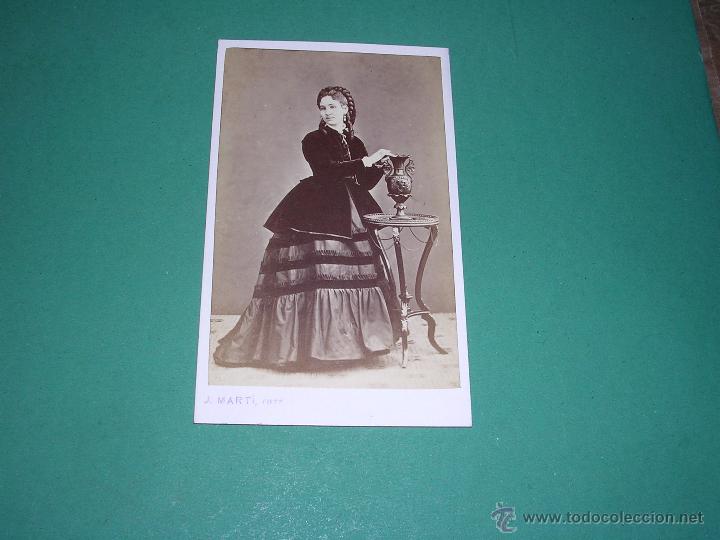 Fotografia antica: FOTO- CARTE DE VISITE JUAN MARTI FOTOGRAFO C. ESCUDELLERS N&ordm; 39 10X6,5 CM.