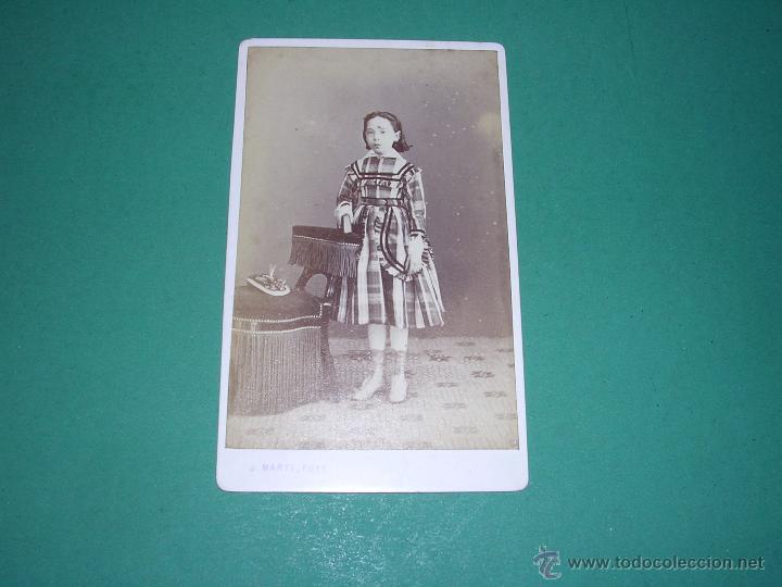 Fotografia antica: FOTO- CARTE DE VISITE JUAN MARTI FOTOGRAFO C. ESCUDELLERS N&ordm; 39 10X6,5 CM.