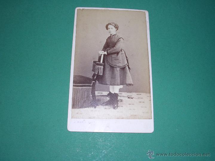 Fotografia antica: FOTO- CARTE DE VISITE JUAN MARTI FOTOGRAFO C. ESCUDELLERS N&ordm; 39 10X6,5 CM.