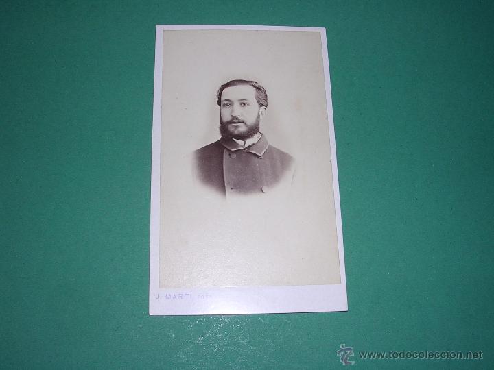 Fotografia antica: FOTO- CARTE DE VISITE JUAN MARTI FOTOGRAFO C. ESCUDELLERS N&ordm; 39 10X6,5 CM.