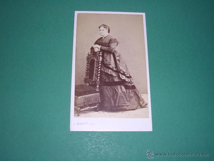 Fotografia antica: FOTO- CARTE DE VISITE JUAN MARTI FOTOGRAFO C. ESCUDELLERS N&ordm; 39 10X6,5 CM.