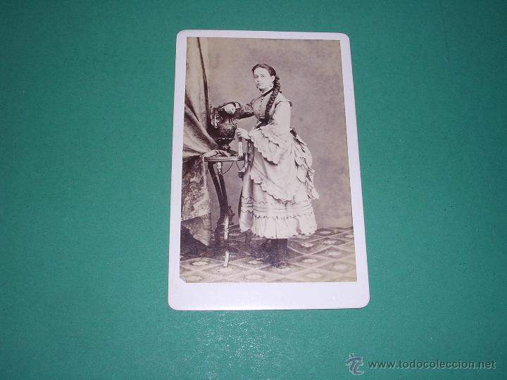 Fotografia antica: FOTO- CARTE DE VISITE JUAN MARTI FOTOGRAFO C. ESCUDELLERS N&ordm; 39 10X6,5 CM.