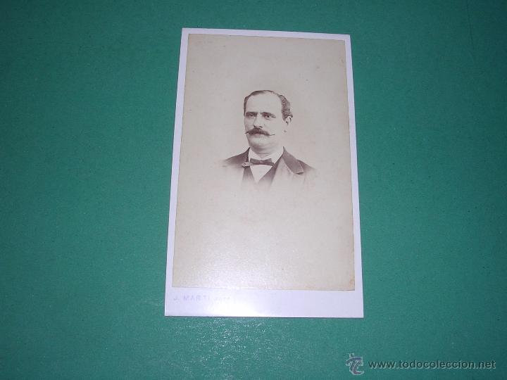 Fotografia antica: FOTO- CARTE DE VISITE JUAN MARTI FOTOGRAFO C. ESCUDELLERS N&ordm; 39 10X6,5 CM.