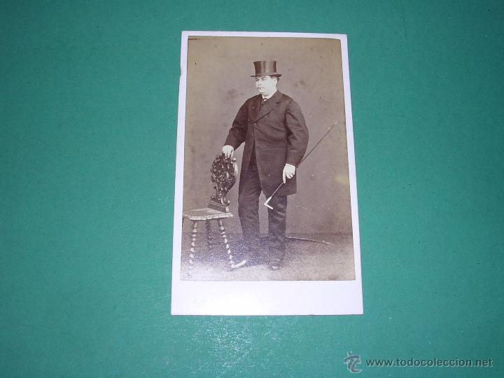 Fotografia antica: FOTO- CARTE DE VISITE JUAN MARTI FOTOGRAFO C. ESCUDELLERS N&ordm; 39 10X6,5 CM.