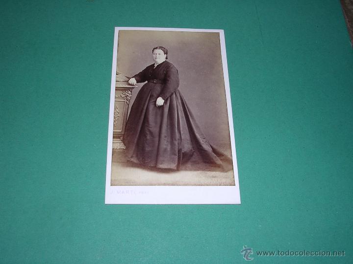 Fotografia antica: FOTO- CARTE DE VISITE JUAN MARTI FOTOGRAFO C. ESCUDELLERS N&ordm; 39 10X6,5 CM.