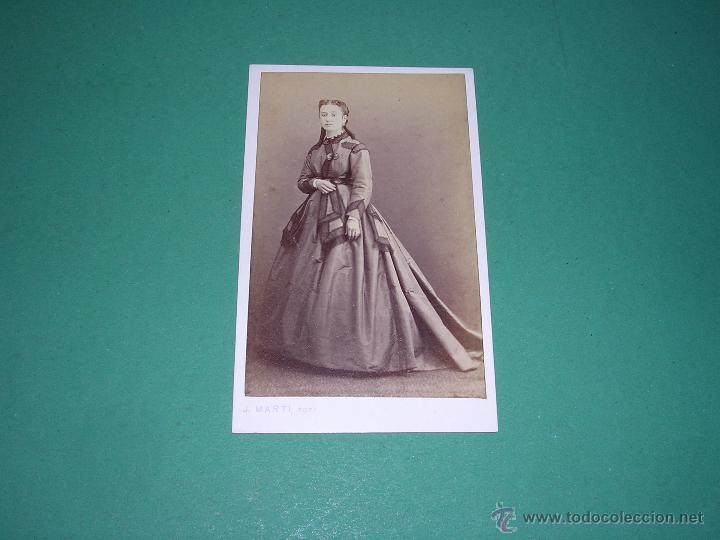 Fotografia antica: FOTO- CARTE DE VISITE JUAN MARTI FOTOGRAFO C. ESCUDELLERS N&ordm; 39 10X6,5 CM.