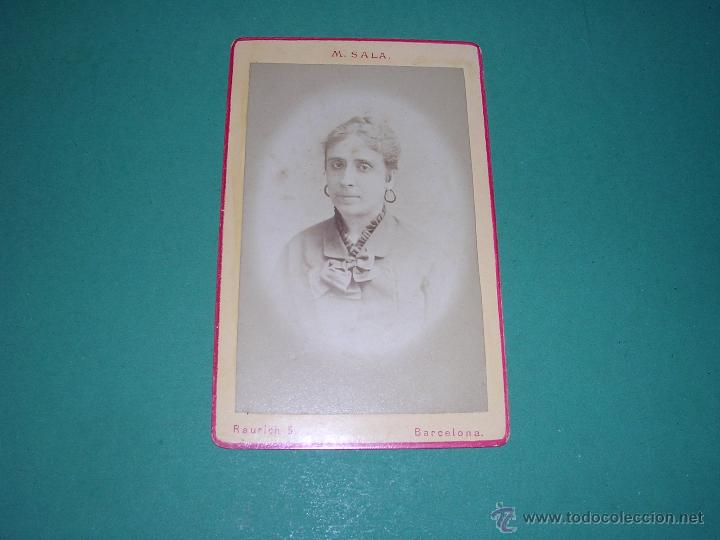 Fotografia antica: FOTO - CARTE DE VISITE M. SALA FOTOGRAFO DE LA REAL CASA C. FERNANDO ENTRADA POR RAURICH N&ordm; 5 BARCEL