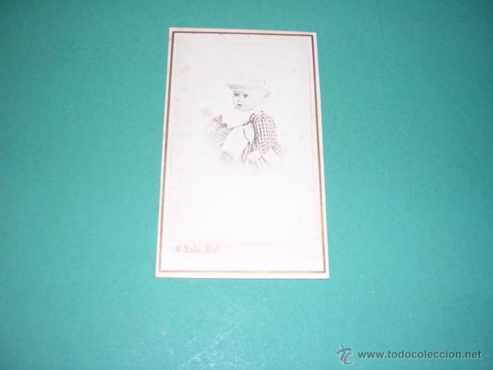 Fotografia antica: FOTO - CARTE DE VISITE M. SALA FOTOGRAFO DE LA REAL CASA C.RAURICH N&ordm; 5 ENTRADA POR FERNANDO BARCEL