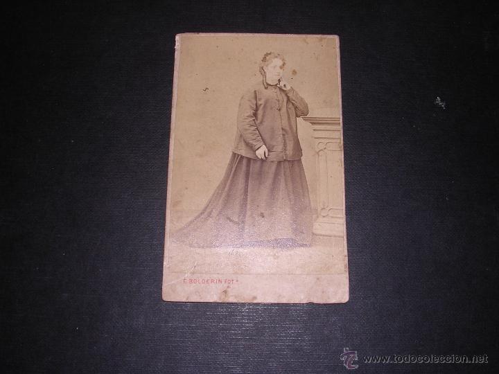 Fotografia antiga: FOTOGRAFIA CARTE DE VISITE DE FERNANDO BOLDERIN - FOTOGRAFIA DEL LICEO RAMBLA DEL CENTRO N&ordm;4 BARCELO