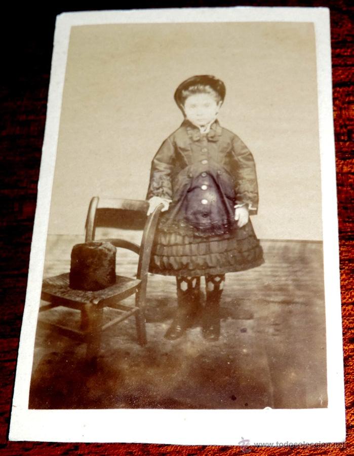 Fotograf&iacute;a antigua: FOTOGRAFIA ALBUMINA DE NI&Ntilde;A, TIPO CDV, NO PONE FOTOGRAFO, MIDE 10 X 6,3 CMS