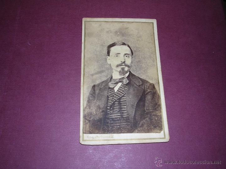 Fotografia antiga: FOTOGRAFIA CARTE DE VISITE TALLER DE ROVIRA Y DURAN FOTOGRAFIA UNIVERSAL C. CIUDAD N&ordm; 5 -10,5X6,5 CM