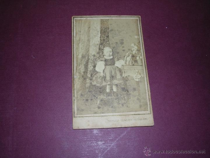 Fotografia antiga: FOTOGRAFIA CARTE DE VISITE FOTOGRAFIA Y DAGUERRE&Oacute;TIPO DE M. FERNANDO Y ANAIS NAPOLEON , RAMBLA FRENT