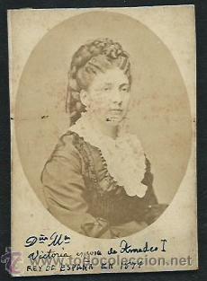 Antique Photography: Fotografia antigua D&ordf; M&ordf; Victoria Esposa de Amadeo I - 1870?.