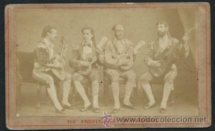 Antique Photography: Interesante - The Andalusian Troubadors -  Quator espagnol du Lycee de Barcelonne en 1877