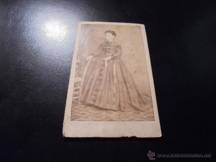 Antique Photography: CARTE DE VISITE - SE&Ntilde;ORA . PARTE POSTERIOR TAMPON PDR - 10,5X6,5 CM .