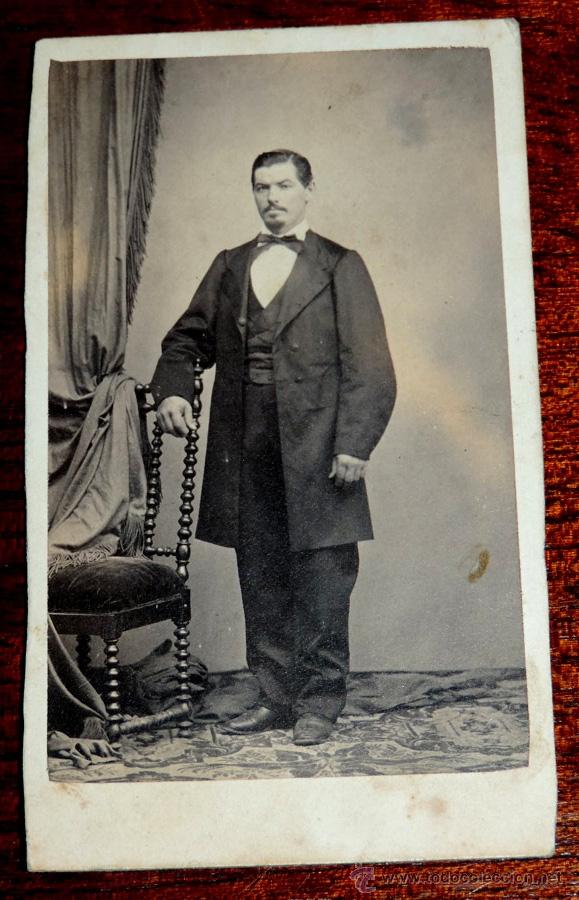 Photographie ancienne: FOTOGRAFIA ALBUMINA TIPO CDV, EN EL REVERSO PONE PEDRO TRUEVA, MIDE 10,4 X 6,2 CMS.